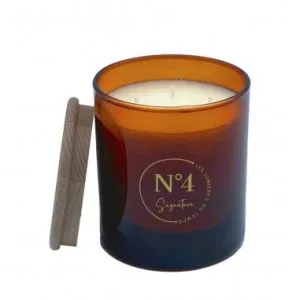 Bougie Parfumée Signature 290 g – N°4 Douceur du Sud, Fragrance Gourmande et Poudrée